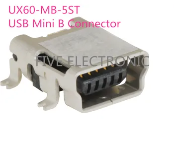 UX60-MB-5ST USB2.0 Jungties Lizdas USB 2.0 mini B 5 Pozicijos Paviršinio montavimo, Dešinysis Kampas, Horizontalus