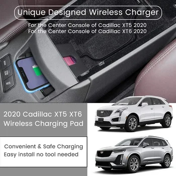 Už 2019 - 2021 Cadillac XT5 XT6 Automobilių Qi Bevielio mobiliojo Telefono, Kroviklio Įkrovimo Priedas Suderinamas Visi QI Įjungtas Telefono
