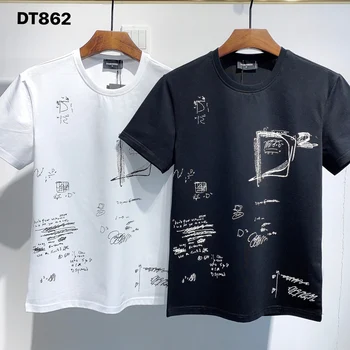 Užjūrio Autentiški 2020 NAUJA, T-Shirt D2 O-Kaklo trišakiai Trumpi rankovėmis Viršūnes DSQ2 Vyrų Drabužiai DT862