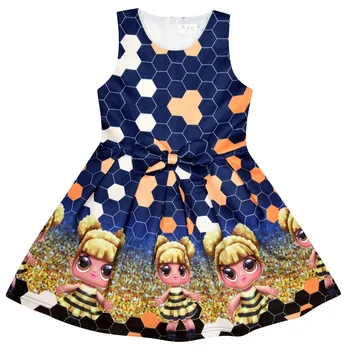 Vaikai Suknelės Mergaitėms Princesė Suknelė Animacinių filmų LOL Nuostabai Mergina Dress Vasaros Helovinas Šalis LOL Lėlės Vaikams Vestidos Suknelė
