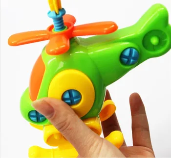 Vaikams Kūdikių Ankstyvojo Mokymosi Įspūdį Švietimo Žaislai Lėktuvo Vaikai Išardymo ir Surinkimo Animacinis Žaislas Orlaivių Unisex 13-24 Mėnesių ABS