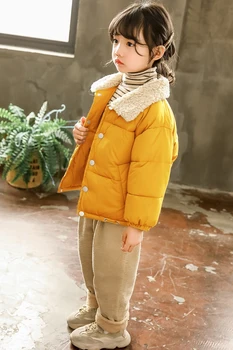 Vaikų medvilnės-paminkštintas drabužiai mergaitėms žiemos paltai outwear vaikams, kūdikių storio grament drabužių rudens berniukai atšilimo medvilnės, paltai