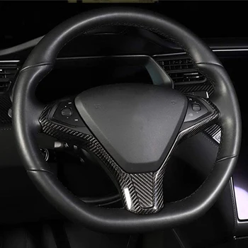 Vairo Apdaila Padengti Tesla Model S X Priedai Nekilnojamojo Anglies Pluošto Automobilių Vidinis Vairas Rėmo Dekoratyvinės