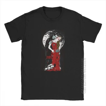 Vampire ' s Kiss T Marškinėliai vyriški Grynos Medvilnės Suvenyrinius Marškinėlius, O Kaklo Japonijos Artsy Meno Vyrų Tees Camisetas Drabužių Klasika