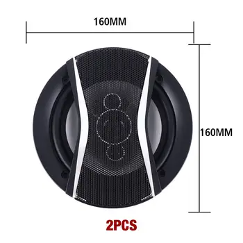 Vehemo 6 Colių Bendraašis Garsiakalbis Garsiakalbis 2VNT Automobilį Coaxialspeaker Stereo 2020 Auto Audio Muziką Audiospeaker