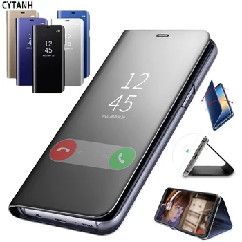 Veidrodis Smart Case for Samsung Galaxy A30 A40 S20 Plus Ultra A50 A70 A20E A10 A20 S8 S9 10 Pastaba Plus Lite A01 A51 Flip Cover Atveju