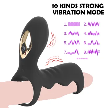 Vibratorius Penio Žiedai Sekso žaisliukai Vyrams Sekso Produktai 10 Greičio G taško Stimuliacija Atidėti Ejakuliacija