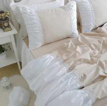 Vientisos spalvos vieną dvigubo patalynės komplektas suaugusiems paauglių mergaičių,twin visą karalienė, karalius medvilnės namų tekstilės lova sijonas pagalvės užvalkalą antklode padengti