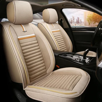 Visiška linų pluošto automobilių sėdynės padengti automobilių sėdynės apima Hyundai avante solaris veloster i30 didybė 