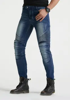 VOLERO Featherbed Jeans vyriški Motociklo džinsus, motociklą mountain buggy ATV lokomotyvų apsauginės kelnės