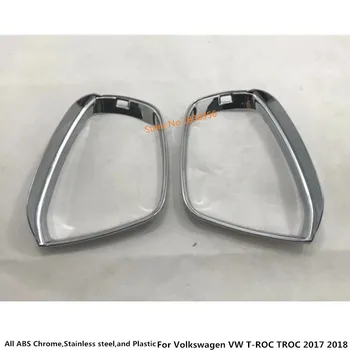 Volkswagen VW T-ROC TROC 2017 2018 2019 2020 Galinis Stiklas, galinio vaizdo Veidrodėlis, Lietaus Antakių Shield Skydelis nuo Saulės Pavėsyje, ABS Chrome