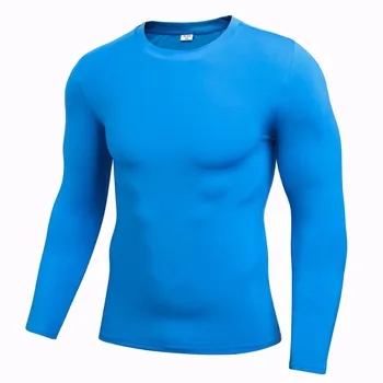 Vyrai Quick Dry Fitneso Ilgomis Rankovėmis Suspaudimo Įstaiga Pagal Marškinėliai Stora Sporto Salė Runnning Marškinėliai Dėvėti Top Marškinėliai