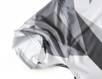 Vyriški Laisvalaikio marškinėliai Geometrinis 3D Projektavimo Tee Viršūnes Prekės Vyrų Kostiumas Juoda/Pilka/Balta Marškinėlius Hip-Hop Plius Dydis Tee Marškinėliai Vasarą