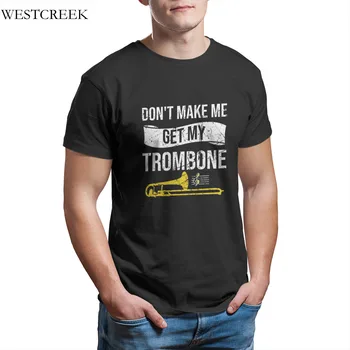 Vyriški T-shirt Trombonas Žaidėjas GiftsTrombone Juosta Trombonininkas T-Shirt Spausdinti, Medvilnės Mados Groot Retro Tshirts 36093