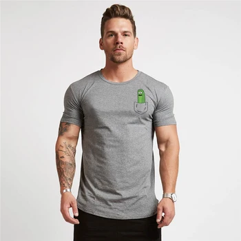Vyrų marškinėliai Vasaros Trumpas rankovėmis Marškinėlius Asmenybės Kišenėje Mados Atspausdintas T-shirt Hip-Hop Hipster Marškinėliai, vyriški Marškinėliai