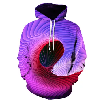 Vyrų/moterų 3D Nereguliarus Skaitmeninis Spausdinimas Hoodies 2020 M. Rudens-Žiemos Mados Geometrijos Gobtuvu Palaidinės Streetwear Puloveris Viršūnės