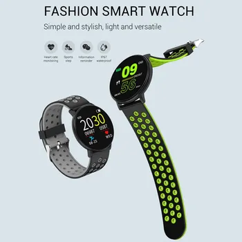 W8 IPS ekrano spalvos IP67 atsparus Vandeniui Fitneso Kelio Smart Watch Širdies ritmo Monitorius širdies ritmo miego stebėjimo Sporto Apyrankė