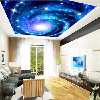 Wellyu Užsakymą Tapetai, 3d Foto Freskomis Fantazijos Paukščių tako Galaktika Big Sky Auga Kambarį Viešbutyje tapetai papel de parede 3d