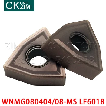 WNMG080404-MS WNMG080408-MS LF6018 WNMG431-MS LF6018 Karbido ašmenys Tekinimo Staklės Įdėklai CNC tools WNMG 0804 Nerūdijančio Plieno