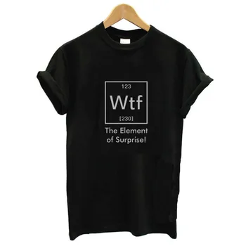 WTF Laišką, Print T Shirt Moterims trumpomis Rankovėmis O Kaklo Prarasti Ponios Marškinėlius Vasaros Mados Moterų Marškinėliai, Topai Drabužiai