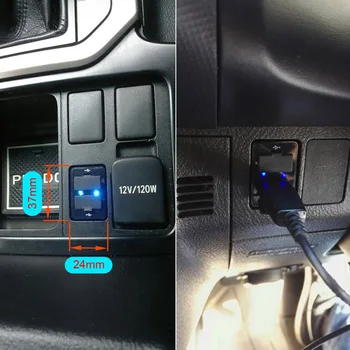 XCGaoon Specialių 2 USB 5V 2.1 Sąsaja, Lizdas Automobilinis Įkroviklis Adapteris, HONDA, DC-DC Maitinimo Keitiklis Keitiklis Mėlynas LED