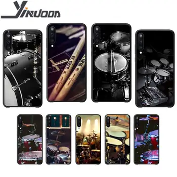 Yinuoda Muzikos instrumentą būgnų soft black telefono dėklas Samsung galaxy A6 A7 2017 2018 A9 A10 A20 A30S A40 A50 A70 A80 atvejais
