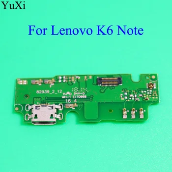 YuXi Naujas Lenovo K6 Pastaba K6Note K53a48 USB Doko Jungtis Įkrovimo lizdas Flex Kabelis Su Mikrofonu Pakeitimo