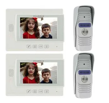ZHUDELE Home Security Domofonas Garso Doorbell 2 Durų 7