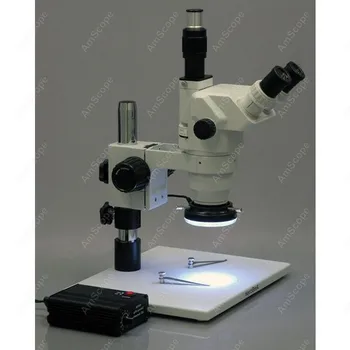 Zoom Mikroskopu--AmScope Prekių 2X-45X Zoom Mikroskopas su 60-LED Metalo Žiedas Šviesos