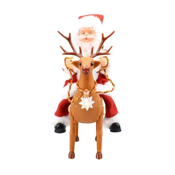 Įdomus žaislai vaikščioti su koncertų Santa Claus žirgais elnias elektriniai žaislai Kalėdų dovana, papuošalai