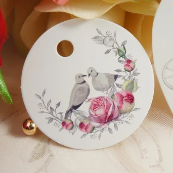 įsimylėti paukščiai pakilo 95pcs vestuvių dizaino popieriaus etikečių, pakavimo šalis dekoro žymes Scrapbooking Amatų Popieriaus 