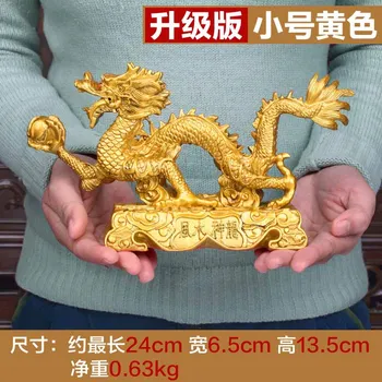 Šeimos feng shui papuošalai Imitacija vario pasisekė, miesto namas namo amatų papuošalai, aukso drakonas papuošalai