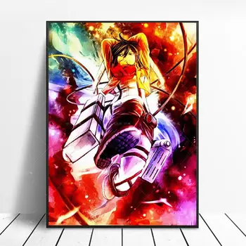 Šiaurės Abstrakčiai Mikasa Sienos Meno Tapybos Drobės Anime Plakatus Plakato Spauda Sienos Nuotrauka Kambarį Namo Apdaila Meno Rėmelį