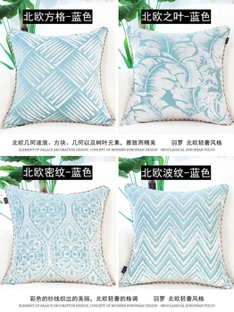 Šiaurės geometrinis šeniliniai pagalvėlė padengti lapų žakardo pagalvę padengti lovos, sofa-didelis atlošas batikos pagalvės užvalkalą pagalvėje
