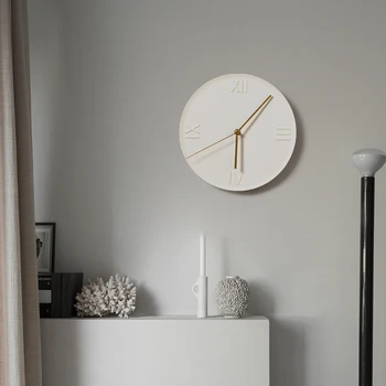 Šiaurės Modernus Didelis Sieninis Laikrodis Silent Bell Kūrybinės Keramikos Gyvenimo Kambario, Miegamasis Namų Dekoro Skaitmeninio Meno Laikrodžiai Sienos Žiūrėti Trumpas