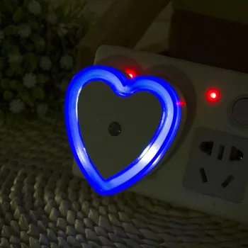 Širdies Formos Sienelių Šviesos Pažangi LED Indukcinės Lempos Naktį Šviesos Automatinio Valdymo Šviesos Jutiklis Naktiniai staleliai, Namų apyvokos Reikmenys