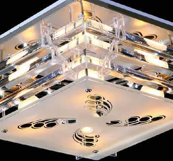Šiuolaikinės Paprasta K9 Krištolo Stiklo Lubų Lempa Stačiakampio E14 LED Šviesos Restoranas Miegamojo Kambarį Lempos Patalpų Apšvietimas