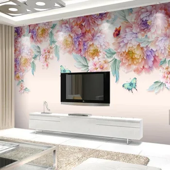 Šiuolaikinės Vertus, Tapybos Rose Butterfly Foto Sienos Freskos už Kambarį, TV Foną, Sienų Dekoras Pasirinktinis Dydis Namų Tobulinimas
