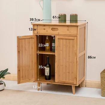 Švediškas stalas spintos šiuolaikinės paprasta bambuko spintos, aukštos kojis kosmoso arbatos spinta vyno kabineto Restoranas
