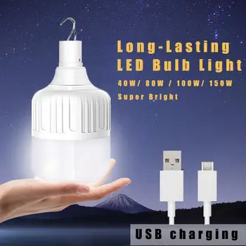Šviesos Lempos Lemputė LED Lemputė Smart USB Įkrovimo 20W/40W/80W/100W/150W IP65 Vandeniui Rinkoje, Patalpų Apšvietimas, Lauko Auto Palapinė