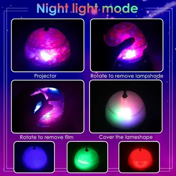 Žvaigždėtas Dangus Moon Star LED Šviesos Projektorius Miegamasis USB Sukasi Naktį Lempa USB Sukasi Naktį Lempos Sukasi Naktį Lempa