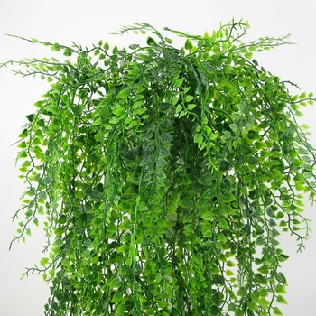 1 Krūva 75cm Dirbtinis Ivy Vynuogių Žalia Augalų, Gėlių kompozicijų Užpildas Deco Modeliavimas Netikrą Gebenės Lapų Sienos Kabo Dekoro