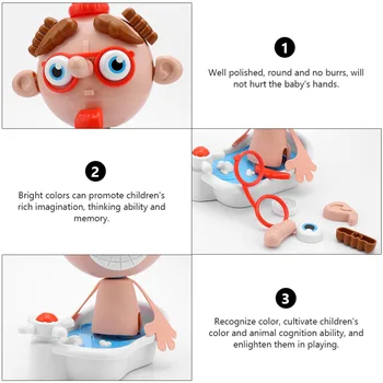 1 Set Plastikinių Dėlionės Plaything Juokinga Veido Įspūdį Žaislas vaiko Ugdymo Klaidingą Žaislas