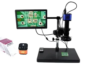 1080P HDMI USB Pramonės Mikroskopo vaizdo Kamera 18 X-200X C-mount Objektyvas Mobilųjį Telefoną Valdybos Remontas PCB Kontrolės Laboratorijoje Paraiška