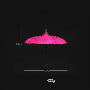 10PC Naujas pagoda skėčiai Madingi saulės ir lietaus, skėtis 6 spalvų lauko skėtis šviesos šviestuvas 16 vnt šonkaulių