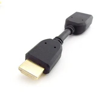 11cm Mini Reguliuojamas Sukimosi HDMI-suderinama Jungtis Vyrų ir Moterų M-F Swivel Adapteris Konverteris HD 