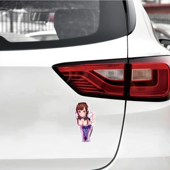 13cm Automobilių Stilius Seksualus grožio Super Overwatch Dvi Hana Daina Anime JDM Anime Automobilio Lango Lipdukas Automobilių Lipdukas