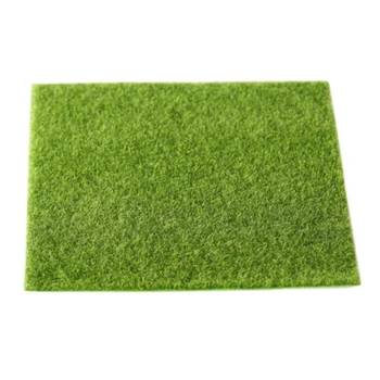 15x15cm Micro Kraštovaizdžio Puošmena Mini Pasakų Sodas Modeliavimas Augalai Dirbtiniai Netikrą Moss Dekoratyvinės Vejos Velėna Žalia Žolė