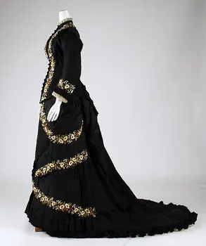 1878 M. Prancūzijos Vakarienė Suknelė Šurmulio Suknelė Istorinių Suknelė Antikvariniai Viktorijos Tualetinis Staliukas 1800
