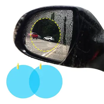 1Lot/2vnt Automobilio galinio vaizdo Veidrodis Apsauginė Plėvelė Anti Rūko Rainproof Galinio vaizdo Veidrodėlis Apsaugos 80mm*80mm Nano Hidrofilinis Lipdukai